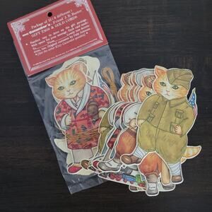 Gift Tags Cards Cottage Kitty Cucumbers Friends "J.B. Buster" Set of 24 Vintage